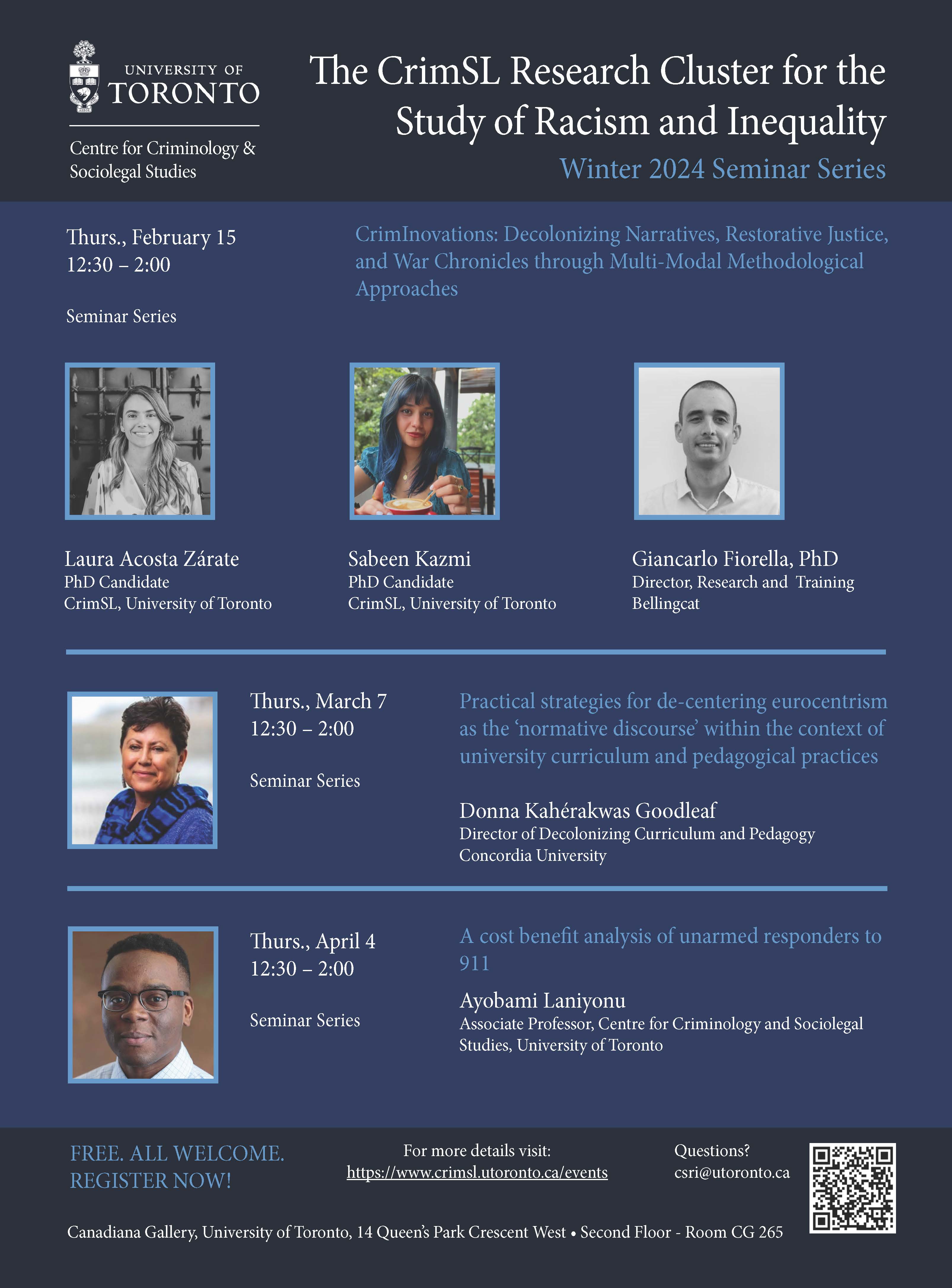 CSRI 2024 Winter Speaker Series flyer