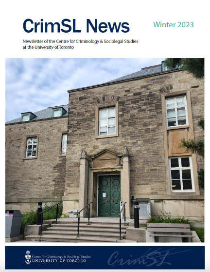 Cover page for the Winter edition of CrimSL News. Image: entrance to the Canadiana Gallery